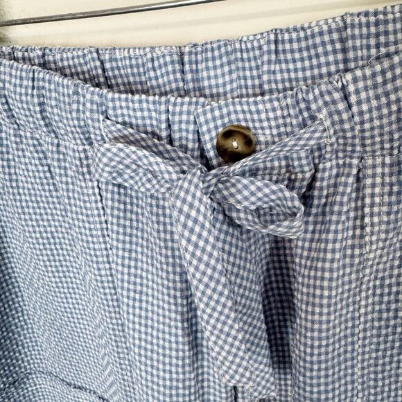 dRA Los Angeles Fog Blue Gingham Parachute Pants | Medium | Anthropologie - Picture 6 of 14